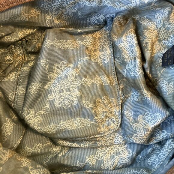 Fossil Brown Corduroy Crossbody Messenger Handbag Adjustable Strap Y2K Purse - Picture 9 of 15